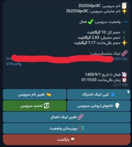 امکانات مدیریتی سرویس نسخه حرفه ای